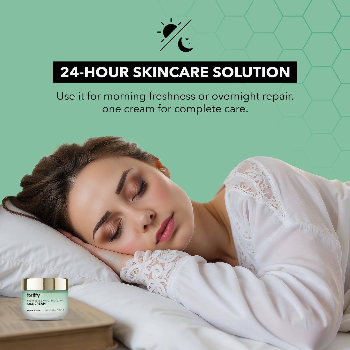 Face Cream Daily Moisturizer - Peptides + Vegan Collagen