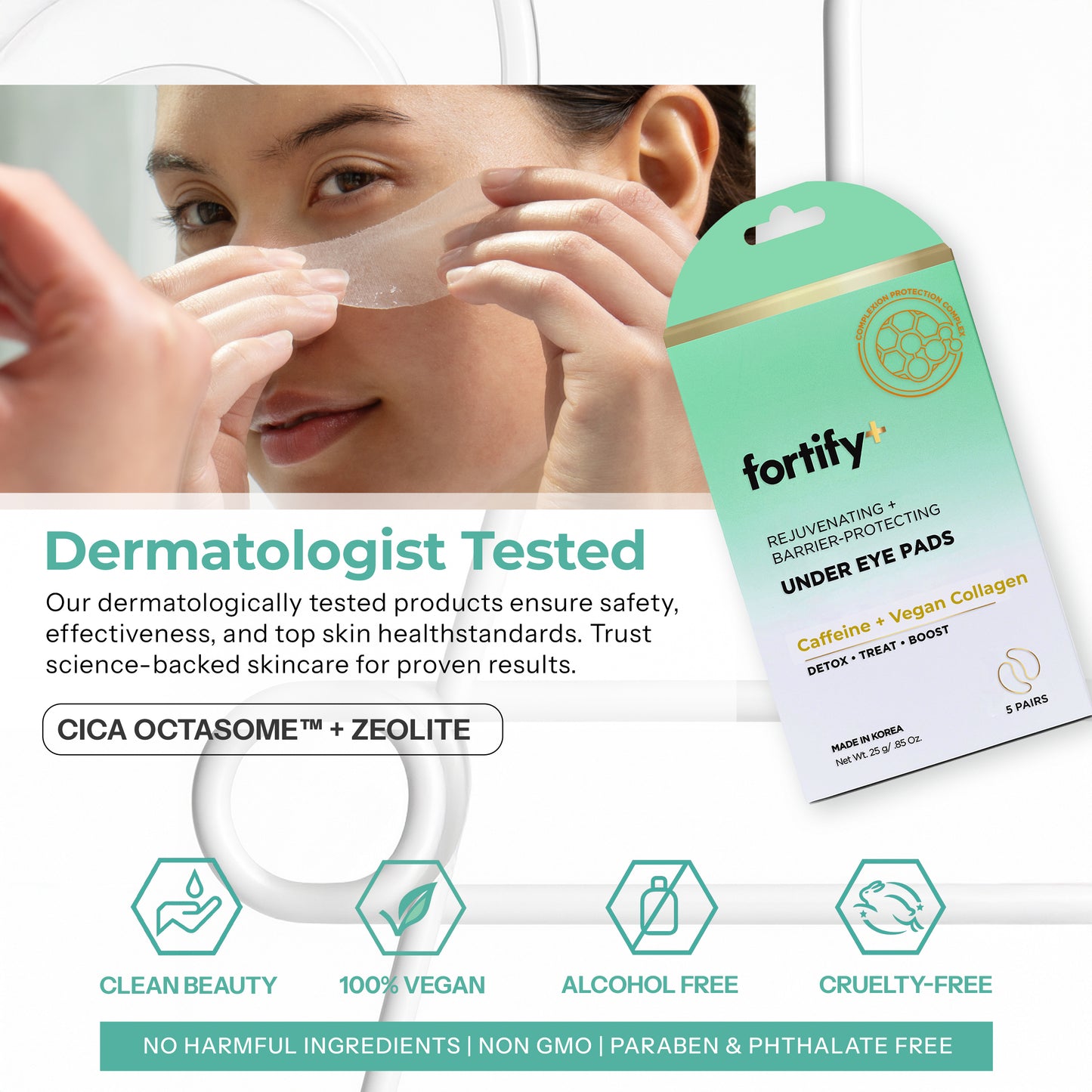 Under Eye Pads 5 Pairs - Caffeine and Vegan Collagen