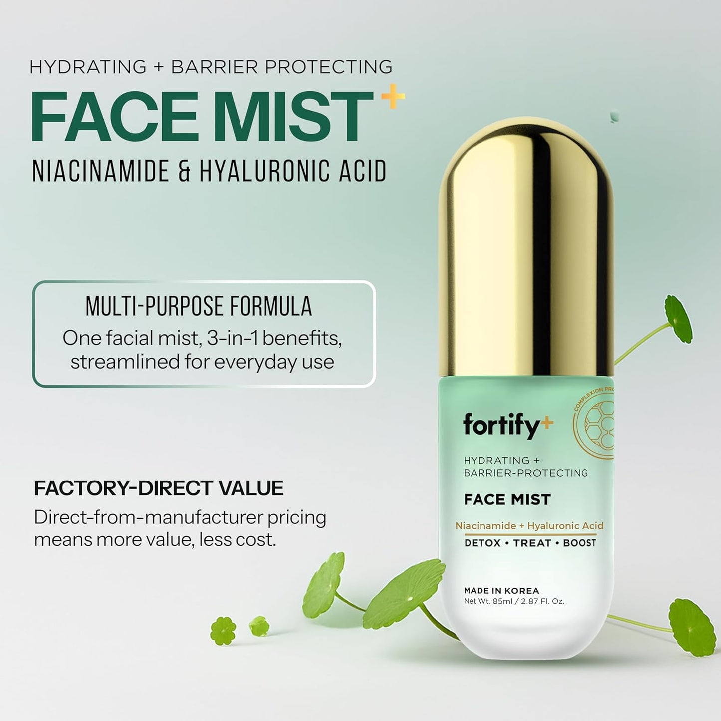 Facial Mist Travel Capsule - Niacinamide + Hyaluronic Acid
