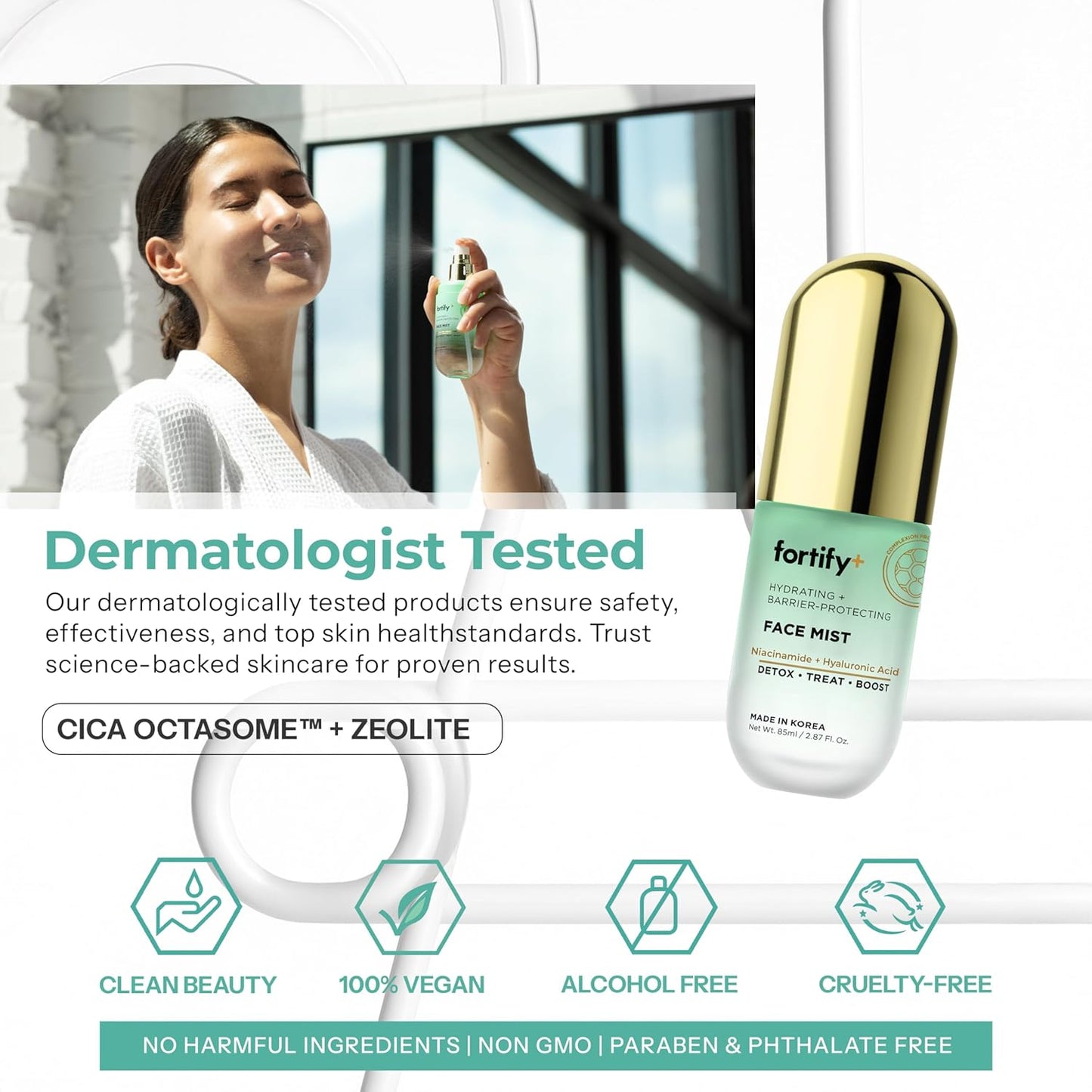 Facial Mist Travel Capsule - Niacinamide + Hyaluronic Acid