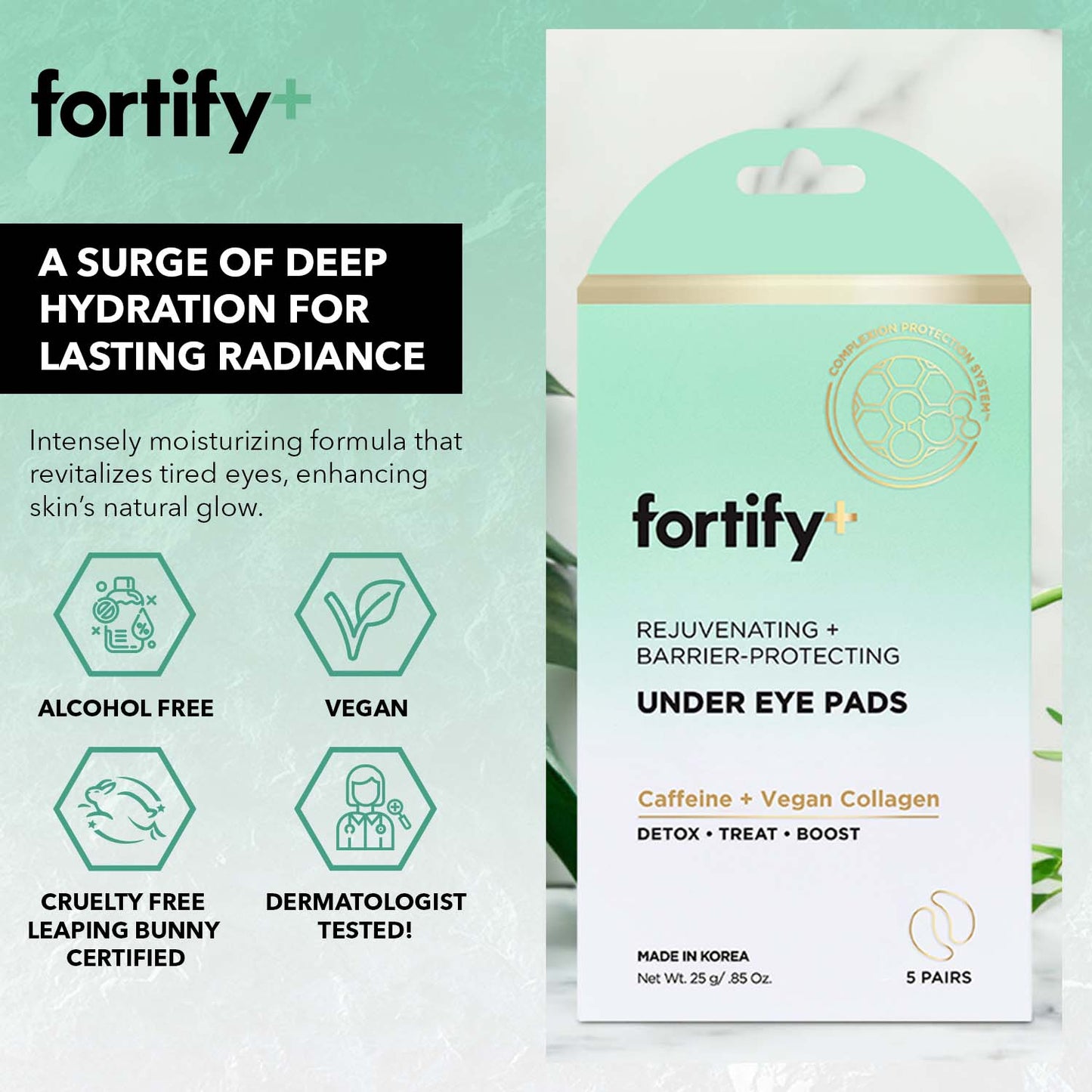 Under Eye Pads 5 Pairs - Caffeine and Vegan Collagen