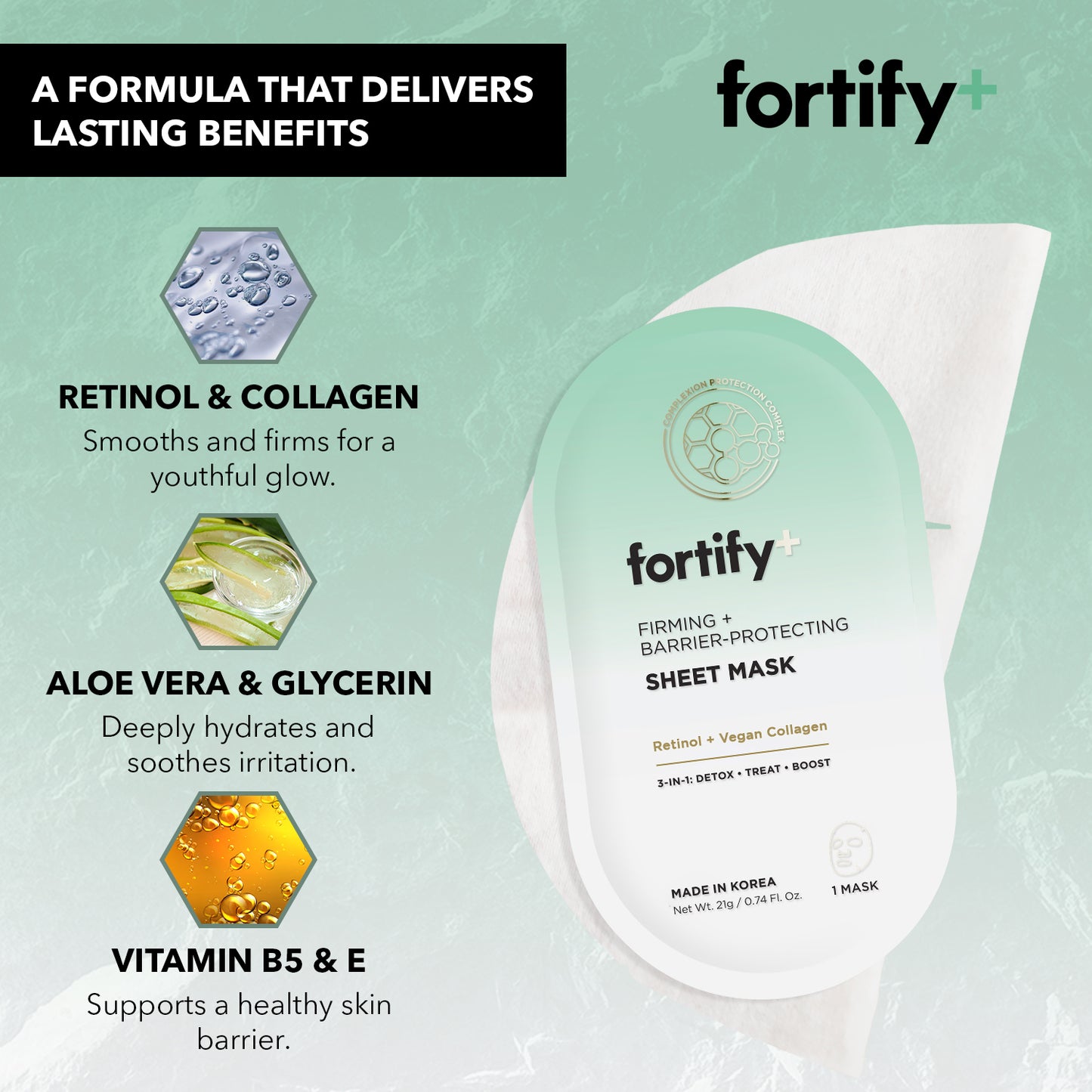 Facial Sheet Mask and Under Eye Pads Bundle