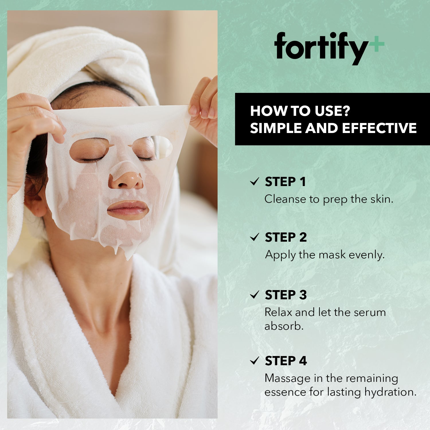 Facial Sheet Mask 5 Pack - Retinol and Vegan Collagen