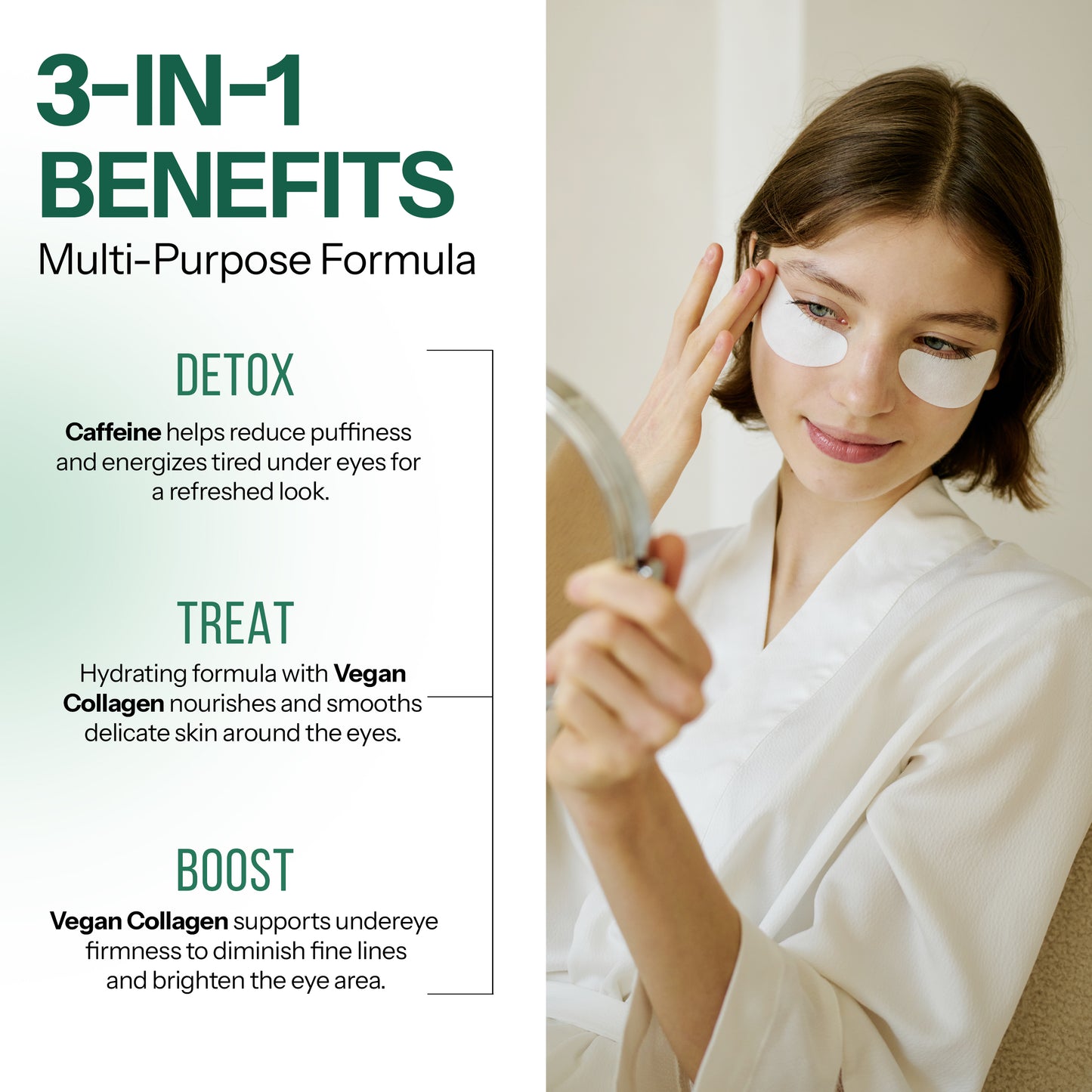 Under Eye Pads 5 Pairs - Caffeine and Vegan Collagen